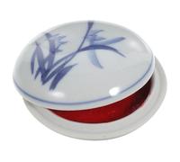 SUPVOX Almohadilla de Tinta Roja para Caligrafía Portátil 1 Unidad Tinta Segura para Sellos y Pintura Uso Escolar y Oficina Color Rojo Intenso Superficie Lisa y Práctica