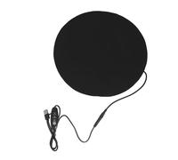 SUPVOX Almohadilla Térmica USB para Mascotas Autocalentable, Manta Eléctrica de PU Cuero Redonda 28 Cm, Ajustable, Portátil para Gatos y Pequeños Animales, Adecuado para Viajes y Casa