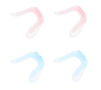 SUPVOX Almohadillas Nasales de Silicona en Forma de U para Gafas Deportivas, Tamaño Mediano, Color Azul Claro y Rosa, Set de 4 Piezas, Antideslizantes y Cómodas para Actividades al Aire