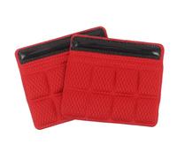 SUPVOX Almohadillas para Barbilla de Casco de Ciclismo y Moto, 2 Piezas de Espuma Absorbente Roja, Reutilizables y Compatibles, Acolchado para Correas de Casco, Confort para