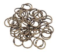 SUPVOX Anillas de Encuadernación Metálicas 50 Unidades 20X15 MM Bronce para Tarjetas Didácticas, Cuadernos y Álbumes, Cierre Firme para Organización Hogar Oficina