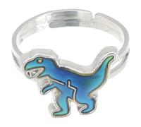SUPVOX Anillo Ajustable del Estado de Ánimo Niñas Anillo de Aleación de Zinc Que Cambia de Color por Temperatura Diseño de Dinosaurio Infantil para Fiestas y Uso Diario