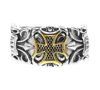 SUPVOX Anillo Ajustable Vintage para Hombre Diseño Cruzado Anillo Abierto de Joyería Masculina en Tonos entre Dorado y Plateado Accesorio Moderno para Fiestas y Uso Diario