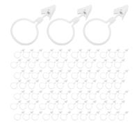 SUPVOX Anillos de Cortina Ojal y Pinzas de Resina, 100 Piezas, Ganchos para Cortinas y Ropa, Accesorios para Varillas Romanas y Decoración de Ventanas