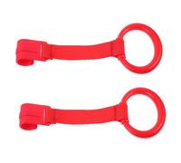 SUPVOX Anillos de Tracción para Cuna Ñiño 2 Piezas Rojos, Soporte Seguro para Bebés, Entrenamiento Fuerza Brazo, Ayuda para Caminar, Accesorios Portátiles para Niños Recién Nacidos