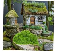 SUPVOX Artificial Realista para Manualidades Decoración de Acuarios y Terrarios Sintético Resistente y Detallado para Miniatura Relleno de Jarrones y Ornamentación de Piedras Color Verde