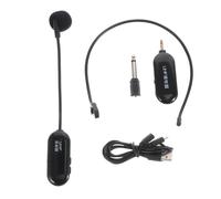 SUPVOX Auriculares Inalámbricos Micrófono UHF Negro, Ligero Batería Integrada de 6-8 Horas para Enseñanza y Artes Escénicas