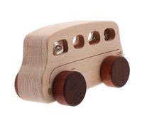 SUPVOX Autobús De Madera Juguete De Autobús Educativo Vehículo De Juguete Para Pequeños Canica Incluida Forma Adorable Para Mesa