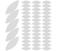 SUPVOX Azulejos de Espejo en Forma de Pétalo 150 Piezas, Mini Espejos Adhesivos de Vidrio 2,9 X 1,1 Cm para Manualidades, Decoración de Paredes y Mesas, Azulejos para Mosaico Artesanal