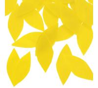 SUPVOX Azulejos de Pétalos de Vidrio Transparentes Amarillos, 50 G, Tamaño Mediano 1.5x3.8 Cm, Materiales para Manualidades DIY y Decoración de Mosaicos Creativos