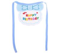 SUPVOX Babero para Mascotas Azul M 20-40 CM Bordado Adorable Babero Decorativo y Reutilizable para Perros y Gatos y Lavable Adecuado para Fiestas y Cumpleaños