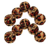 SUPVOX Balones Interactivas para Gatos 10 Piezas Estampado de Leopardo, Juguetes de Tela Suaves y Seguros para Gatos y Gatitos de Interior, Ideales para Ejercicio y