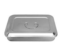SUPVOX Bandeja de Acero Inoxidable para Esterilización y Almacenamiento de Herramientas de Manicura con Tapa Segura y Asa para Uso Profesional Casa