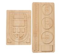 SUPVOX Bandeja para Trabajar Cuentas de Bambú Pequeña Escala Métrica 2 Piezas 14/20/1 Barras 16 17 18 CM Tablero Modular para Diseñar y Organizar Pulseras y Collares DIY
