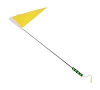 SUPVOX Bandera Telescópica Triangular Amarilla Mástil Extensible de 12 M Acero Inoxidable Portátil y Resistente al Agua para Guías Turísticos Actividades Escolares y Senderismo al