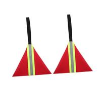 SUPVOX Banderas de Seguridad Reflectantes para Kayak y Embarcaciones 2 Piezas Tela Oxford Resistente al Agua de Mar y Rayos UV Bandera Triangular Vertical para Mayor Visibilidad