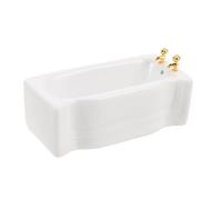 SUPVOX Bañera Miniatura de Cerámica Blanca para Casa de Muñecas Accesorio de Baño Elegante y Compacto para Decoración y
