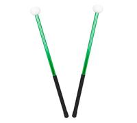 SUPVOX Baquetas de Aluminio con Cabezal de Fieltro para Redoblante Accesorio Profesional para Estudiantes Diseño Elegante y Versátil Verde para Práctica y Actuación