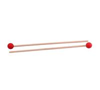 SUPVOX Baquetas de Percusión Grandes para Campana Mango de Madera y Cabeza de Goma Roja Accesorio para Instrumentos Musicales Palillos de Glockenspiel Juego de 1 Par Uso Educativo y