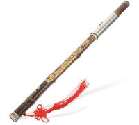 SUPVOX Bawu Chino Tradicional Clave f De Bambú Tallado, Instrumento De Flauta Vertical Portátil Para Aprendizaje, Sonido Relajante y Acabado Suave