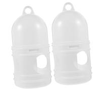 SUPVOX Bebedero para Palomas y Aves de Corral, Dispensador de Agua Plástico de Color Claro, 2 Piezas, Tazón de Agua Redondo, Uso en Jaulas para Pájaros Pequeños y Mascotas