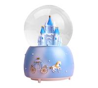 SUPVOX Bola de Cristal Musical Romántica Azul Luz Led, Decoración de Escritorio Estilo Castillo de Princesa, Adorno Decorativo para Hogar, sin Batería, 1 Pieza