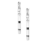 SUPVOX Bolígrafo de Caligrafía Pincel de Pelo Suave Recargable Émbolo 2 Unidades Herramienta Portátil para Caligrafía y Acuarela Material Escolar para Dibujo y Escritura