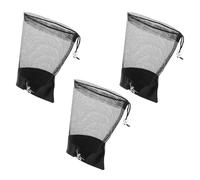 SUPVOX Bolsa Cordón para Zapatos de Baile 3 Piezas Malla Transpirable Negra Organizador Resistente al Polvo para Zapatillas de Ballet Latinos y Punta Adecuado para Gimnasio y Viajes