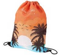 SUPVOX Bolsa Cordón Unisex de Poliéster, Estampado Hawaiano, Tamaño Mediano, Gran Capacidad para Deporte, Gimnasio y Camping Portátil, Mochila Ligera para Viaje y Actividades al Aire