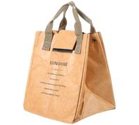 SUPVOX Bolsa de Almuerzo Aislada de Papel, Bolsa Bento Portátil Aislamiento Térmico, Color Marrón Kraft, Tamaño Medio, Adecuado para Escuela, Oficina y Actividades al Aire Libre