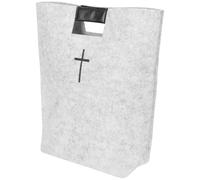 SUPVOX Bolsa de Fieltro Sagrada Escritura, Bolso de Mano para Supermercado, Gran Capacidad, Resistente y Fácil de Llevar, Blanco, para Iglesia y Uso Diario