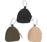SUPVOX Bolsa de Golosinas para Perros 3 Unidades (Negro, Verde Militar, Beige) con Mosquetón, Diseño Compacto y Resistente para Entrenamiento, Paseo y Uso al Aire Libre