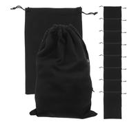 SUPVOX Bolsa para Gafas de Esquí 10 Piezas de Microfibra Ultrasuave Color Negro Tamaño 25X14 CM Funda Protectora Cierre de Cordón Adecuado para Guardar y Organizar Gafas de Nieve en