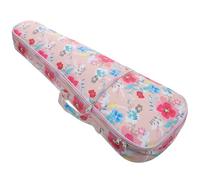 SUPVOX Bolsa para Ukelele Cierre Cremallera y Correa de Hombro de 21 Pulgadas Estampado Creativo, Material de Cuero Pu y Lana Protección Conveniente para Ukulele