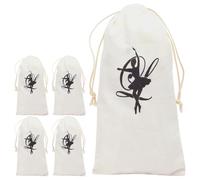 SUPVOX Bolsas de Ballet Cordón 5 Piezas 13x27 Cm de Lona Ecológica Ligera para Almacenamiento y Transporte de Zapatos de Punta para Niñas y Uso Escolar