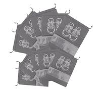 SUPVOX Bolsas para Zapatos con Cordón 10 Piezas, Bolsa Organizadora para Hombres y Mujeres, Tamaño Grande y Pequeño, Tela No Tejida Gruesa con Ventana Transparente, Almacenamiento