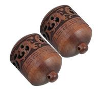 SUPVOX Bolsita Aromática Colgante de Madera DIY Linterna Hueca Tallado de Loto, 2 Piezas, Accesorio Difusor Decorativo Portátil para Aromaterapia en Hogar, Coche y Oficina