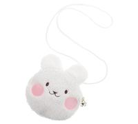 SUPVOX Bolso Bandolera para Niñas de Peluche Color Crema, Monedero Kawaii de Dibujos Animados, Bolsa Pequeña Ligera y para Monedas y Accesorios Infantiles