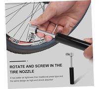 SUPVOX Bomba Aire Portátil Bicicleta Manual Inflador Mini Aluminio Negro Compatible Válvulas para Ruedas Balones Fútbol Basketball Ciclismo