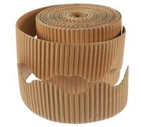 SUPVOX Borde Festoneado de Papel Kraft Ondulado para Decoración de Aula, Rollo de 1 Pieza, Resistente al Desgaste, Recortable y Práctico para Tableros de Anuncios y Manualidades