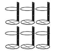 SUPVOX Botellero de Hierro para Vino Tinto de Pared 6 Estantes, Soporte para Exhibición y Almacenamiento de Botellas, Botellero Montado en Pared para Hogar y Cocina