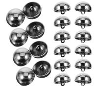 SUPVOX Botones de Metal Plateados 20 Mm 20 Unidades para Coser, Cierre de Costura Redondo, Botón de Blazer y Abrigo, Accesorios para Trajes y Proyectos DIY de Costura