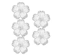 SUPVOX Botones Decorativos para Coser Diseño Floral y Piedras, 5 Piezas Doradas para Ropa y Manualidades, Botones Multifunción Resistentes al Desgaste