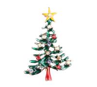 SUPVOX Broche de Árbol de Navidad para Mujer Cristales de Colores y Alfiler Resistente, Accesorio de Aleación y Pedrería Adecuado para Bodas y Cumpleaños