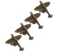 SUPVOX Broche de Avión de Aleación Metálica 4 Piezas Color Verde Azulado Antiguo, Pin de Solapa para Hombre y Mujer, Accesorio Ligero para Camisa, Traje y Mochila en Eventos y Viajes