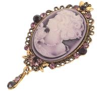 SUPVOX Broche para Mujer Victoriano Retrato Gemas, Imperdible Decorativo Púrpura Vintage, Accesorio Elegante para Vestido de Noche y Fiestas, Obsequio Adecuado para Amigas