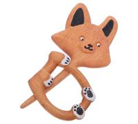SUPVOX Broche Tallado a Mano de Madera Diseño de Perro Corgi Pin Vintage para Bufanda y Suéter Accesorio Ligero y Seguro para Mujer Joyería de Madera Natural Prendedor Decorativo