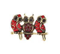 SUPVOX Broche y Elegante Aleación Incrustaciones de Búho de Rhinestone, Pin Ligero Resistente Fiestas en Adecuado para Decorar Sombreros