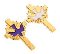 SUPVOX Broches de Solapa Cruzados 2 Piezas, Pin de Símbolo Paz Paloma en Aleación Duradera, Accesorios para Comunión y Bautizo, Decoración para Fiesta, Alfileres de Traje en Tonos Claros