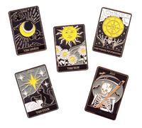 SUPVOX Broches De Tarot 5 Piezas En Aleación Resistente, Pins Decorativos Para Ropa, Sombreros y Bufandas, Accesorios Unisex Para Uso Diario